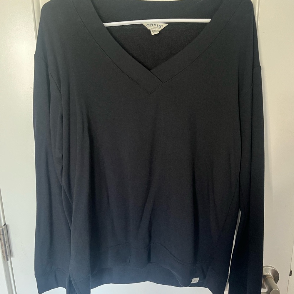 Orvis Charcoal V-Neck Pullover